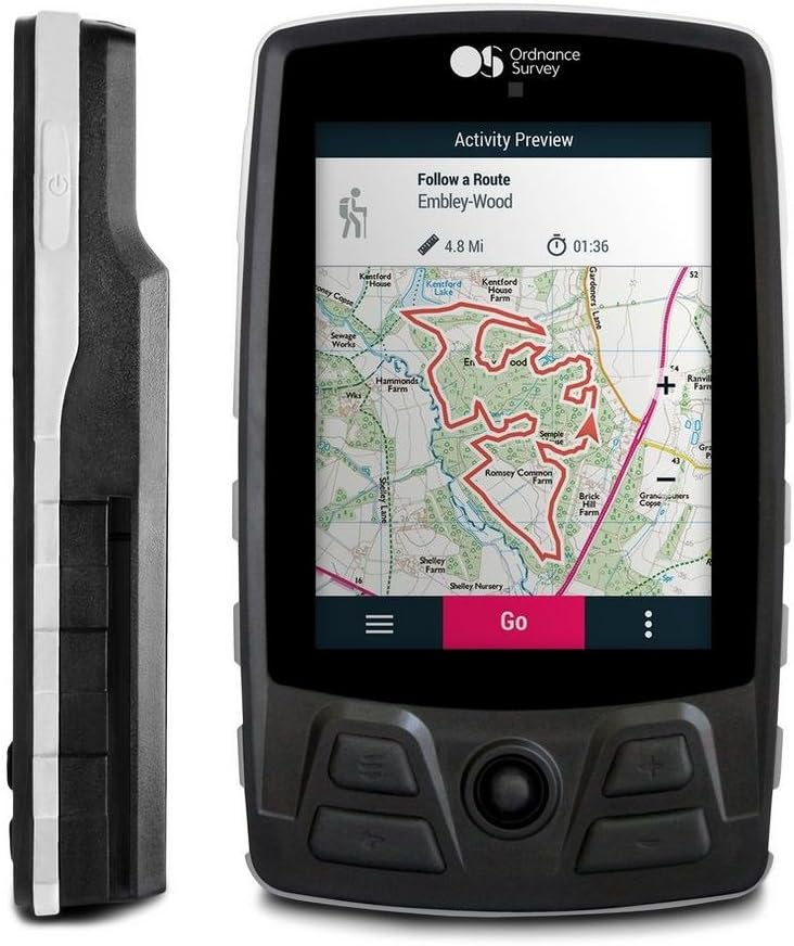 ORDNANCE SURVEY Trail Hiking GPS Handheld, Black, One Size
