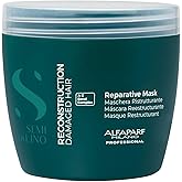 Alfaparf Milano Semi di Lino Reconstruction Reparative Mask - Color Safe Deep Conditioning Hair Mask - Damaged Hair Repair - For Medium to Thick Hair - Vegan Formula (16.9 oz)