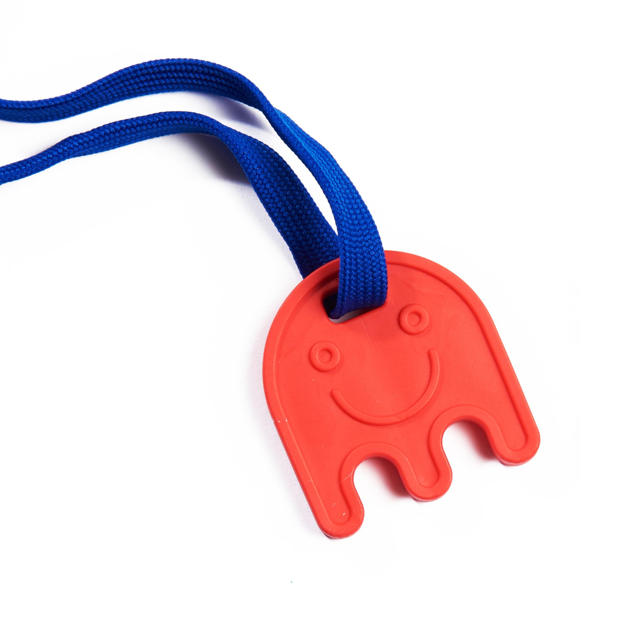Chewbuddy Sensory Direct Ghost & Lanyard - Pack of 1, Sensory Toy for a Fidget, Chew or Teething Aid | For Kids, Adults, Autism, ADHD, ASD, SPD, Oral Motor or Anxiety Needs | Red