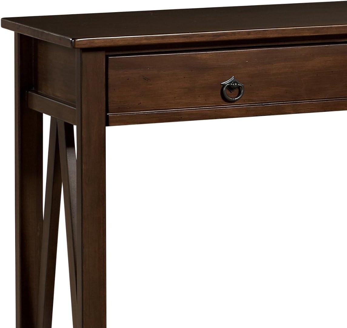 Linon Home Dcor Console Table, 42.01"w x 13.98"d x 30.71"h, Antique Tobacco: Furniture & Decor