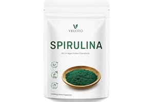 VELOTO Spirulina Powder, Spirulina Superfood Powder, Natural Antioxidants & Vitamins Supplement, Pure Vegan Protein for Immune Support, Non-GMO. Gluten-Free, 1 Pound (16 Ounce)
