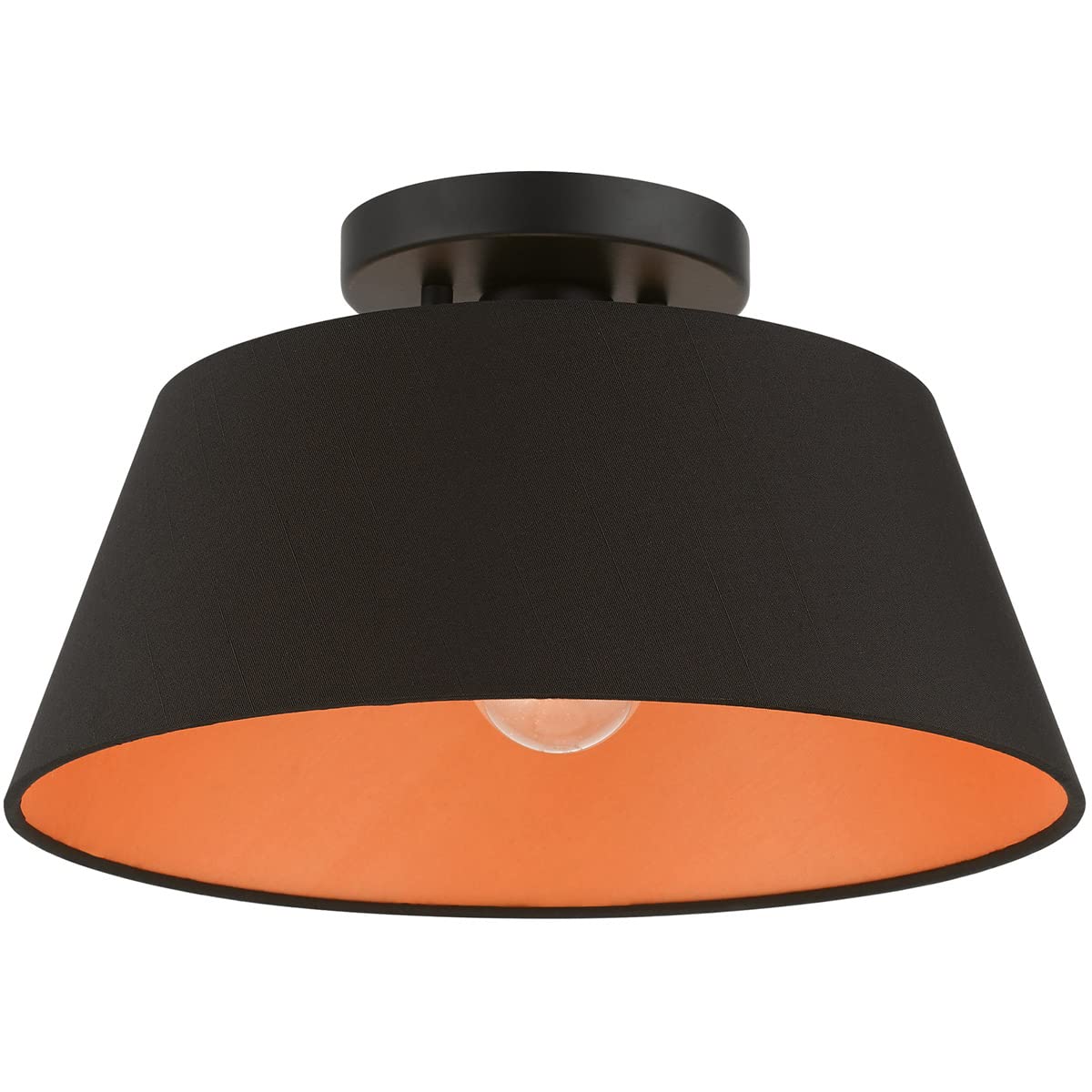 Condition photo showing New/Like New for livex lighting, 51357-04, palma, semi-flush, black