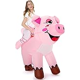 VioraWhite Adult Inflatable Costume Ride on Halloween Blow up Costume for Men Women Thanksgiving Christmas Carnival Cosplay