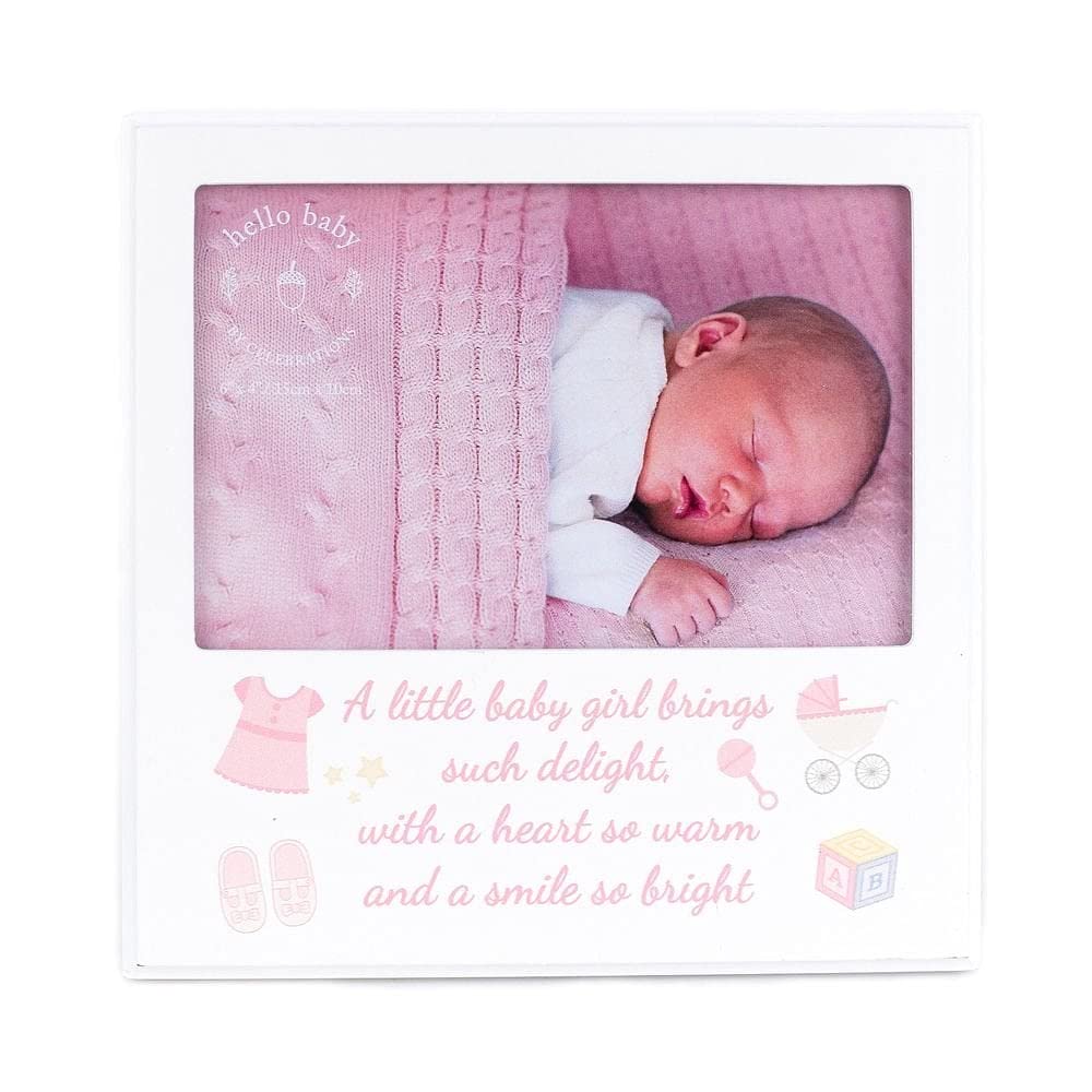 Widdop & Co. Hello Baby MDF Verse Frame 6 x 4 - Baby Girl CG1023