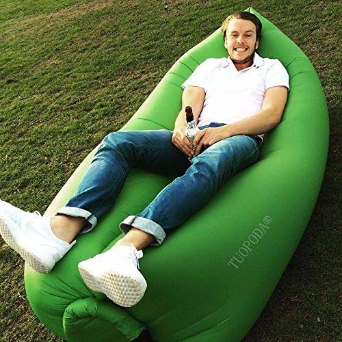 TUOPODA® Outdoor Lounger Fast Inflatable Air Sleep Camping Bed KAISR Beach Sofa Lounge Only Need Ten Seconds (Green)