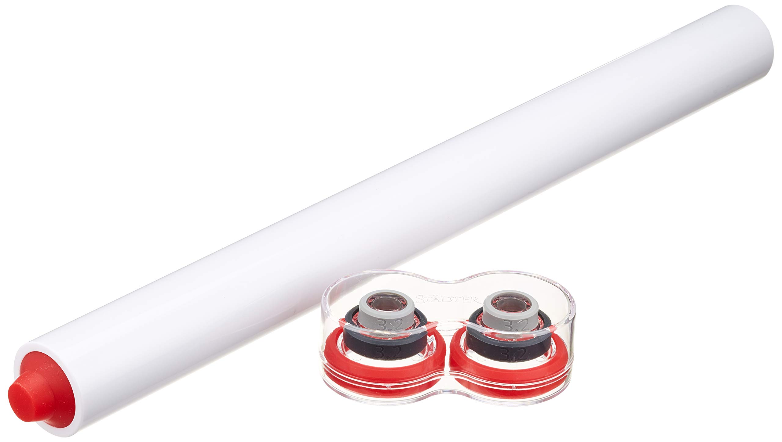 Staedter 3-in-1 Rolling Pin, PP Plastic, White, 30 x 30 x 30 cm