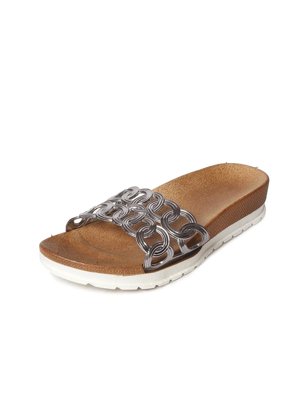 meriggiare women grey synthetic flats