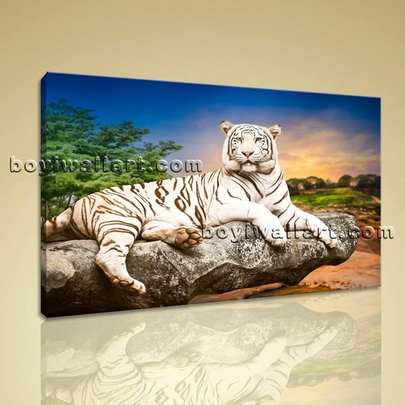 Large White Tiger Wall Art Decor Photography Home Bedroom 1