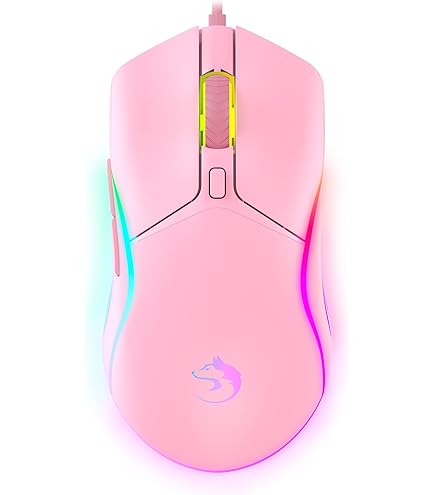 OEX GAME Mouse Gamer Rosa - BOREAL MS319 - LED - 5 BOTOES - 7.200
