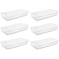Sterilite 24-Pack Storage Box, Stackable Clear Plastic Bins with Snap-On Lids, 41 Quart