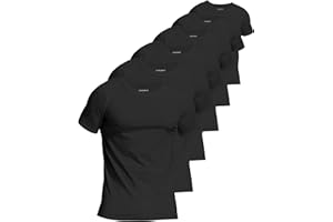 Comfneat Men's 6-Pack Pure Cotton Undershirts Comfortable Crew Neck T-Shirts