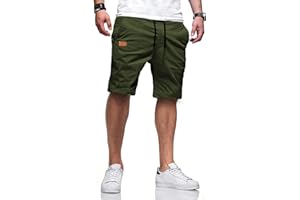 LANDTOWN Mens Shorts Casual Classic Fit Athletic Workout Golf Shorts Cotton Cargo Shorts for Men Summer Beach Shorts with 4 Pockets