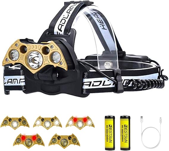 LED Head Torch Rechargeable, Powerful Work Head Torches Super Bright