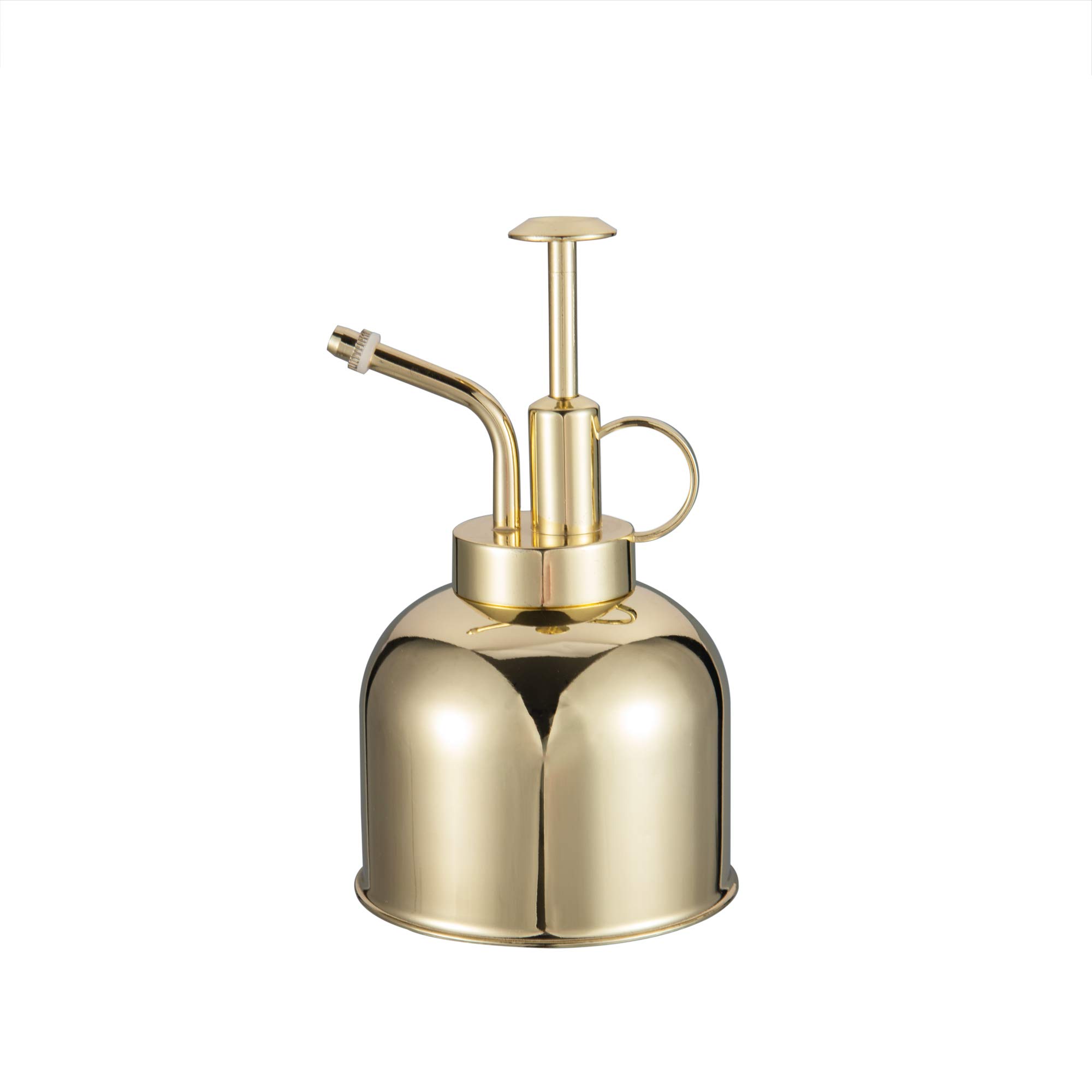 IMEEA 300ml/10oz Plant Mister Spray Bottle SUS304 Stainless Steel Plant Spritzer Watering Can with Top Pump for Indoor Windowsill Orchids Air Plants (Gold)