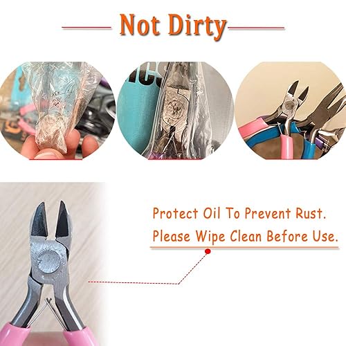 Pcs Jewelry Pliers Kit,Craft Jewelry Making Tool with Round