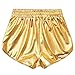 Perfashion Women's Metallic Shiny Shorts Sparkly Hot Yoga Outfit