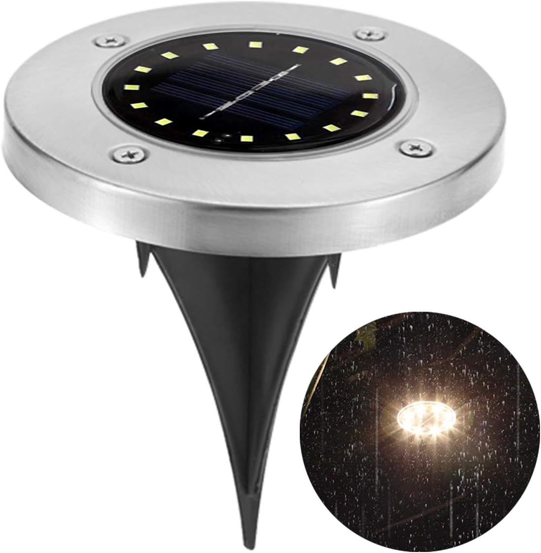 Wallfire 16LED Solar Powered Ground Light Outdoor Waterproof Solar