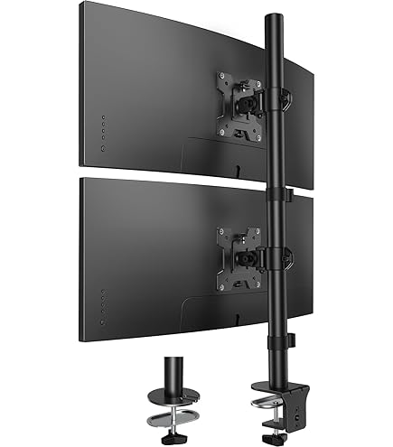 Amazon.com: Flat Panel Dual Vertical Monitor Arm Wall Mount