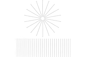 PH PandaHall 304 Stainless Steel 2 inch Head Pins, 600pcs Flat Head Pins Metal Jewelry Making Pins 0.7mm(21 Guage) Beading Pin for DIY Charm Earrings Braceles Necklaces Crafts Jewelry Making