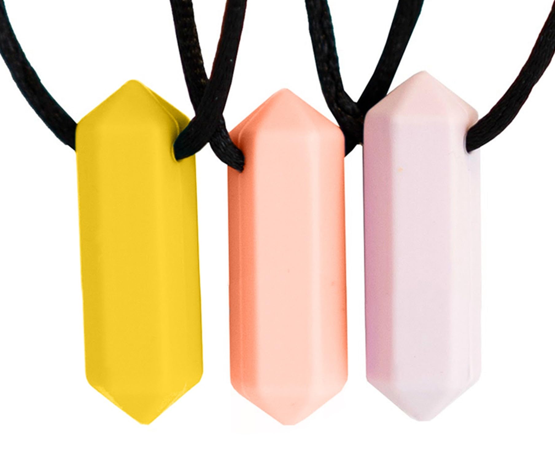 Tilcare Chew Chew Sensory Necklace – Best for Kids or Adults that Like Biting or Have Autism – Perfectly Textured Silicone Chewy Toys - Chewing Pendant for Boys & Girls - Chew Necklaces