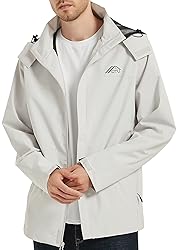 OTU Men's Lightweight Waterproof Hooded Rain Jacket