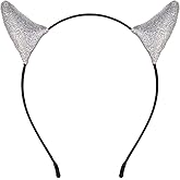 Merroyal Glitter Devil Horns Headband Halloween Fancy Dress Cosplay Hairband