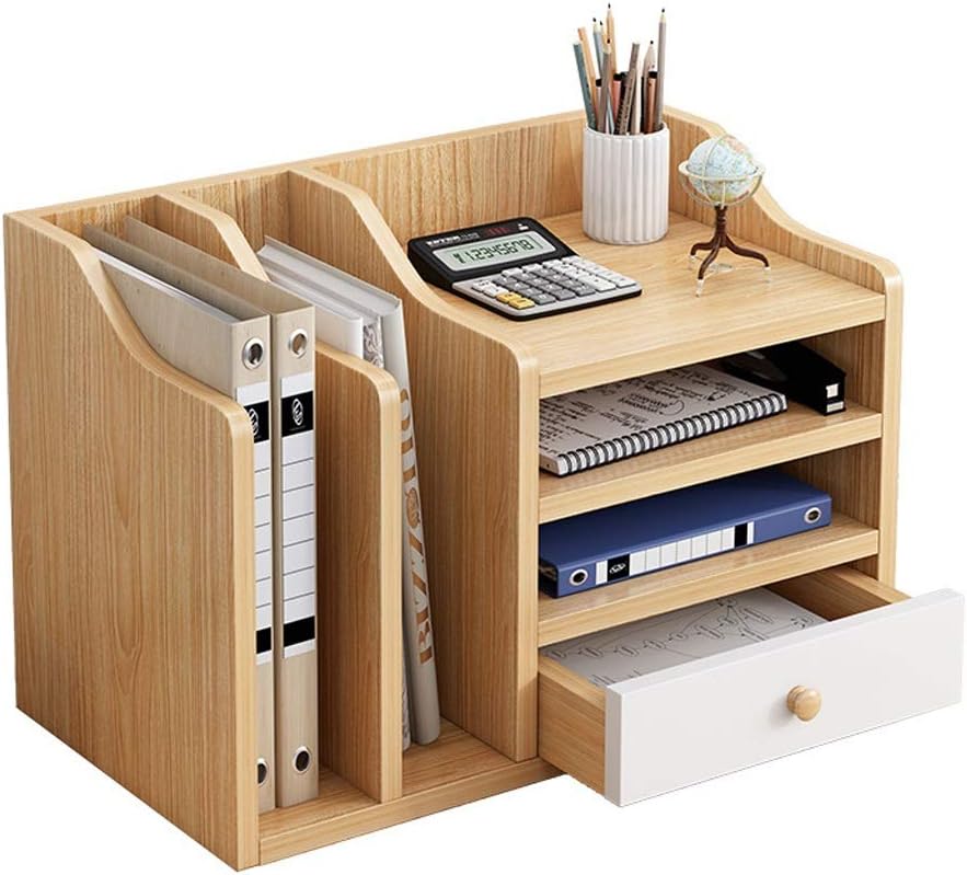 Almacenamiento de papel Organizador de escritorio con cajón Oficina de