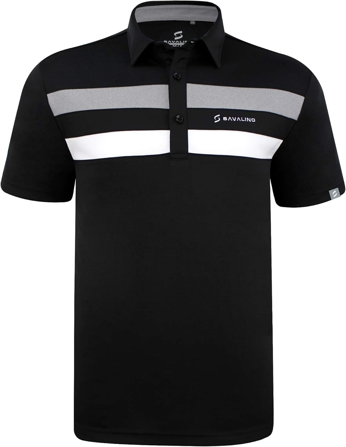 SAVALINO Men's Polo Shirts Material Wicks Sweat & Dries Fast, Size S-5XL…: Clothing