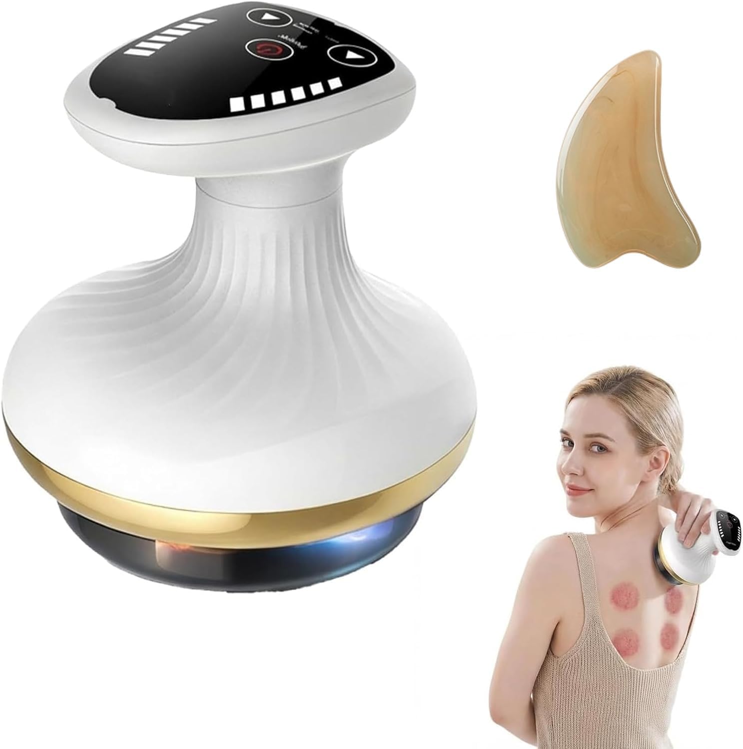 Cellulite Massage, Massager Against Cellulite, Cellulite Massage Tool for Firmer Skin, Better Blood Circulation and Deep Massage with Warmth, for Home Daily Use