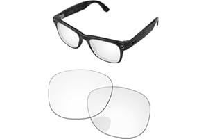 PapaViva Replacement Lenses for Ray-Ban Meta Wayfarer RW4008 53mm AI Glasses - Photochromic, Anti-Fog & Anti Blue Light Lens