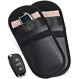 MONOJOY Faraday Bag for Car Key Fob Protector, Keyless Signal Blocking Key fob Black Pouch Anti-Theft Remote Entry Smart Fob