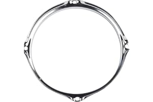 Zinc Alloy Drum Hoop Rim Protector Heavy Duty Snare Drum Hoop Ring Replacement for 8 10 12 14 Inch Percussion Drum Kits (8 in