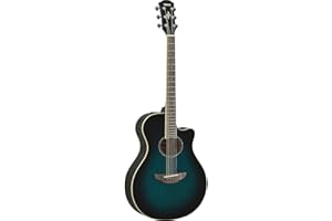 Yamaha APX600 OBB Thin Body Acoustic-Electric Guitar, Oriental Blue Burst