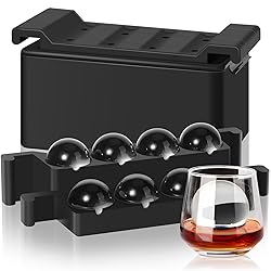 Mooues Clear Ice Ball Maker Mold, 8 Large Whiskey
