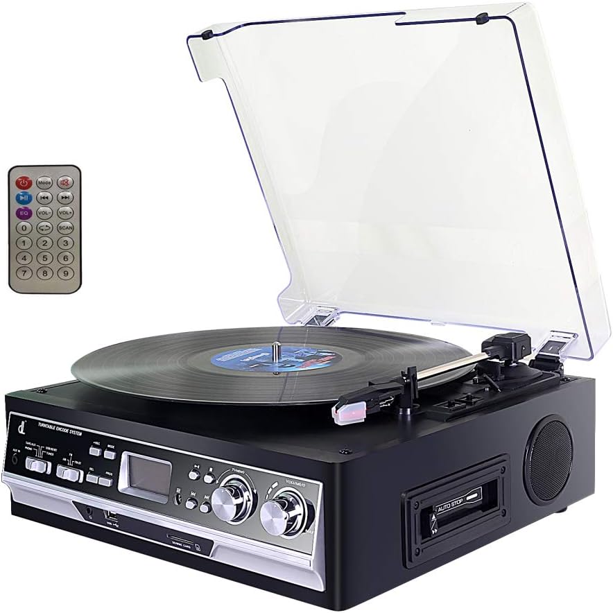 Cassette Vinyl Record Player,DLITIME Vinyl Turntable Amazon.co.uk Electronics