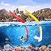Dry Snorkel, FLYZOE Air-Ease Swimming Snorkel One-Way Purge Valve and Center Mount Mouthpiece Design with Adjustable Head Strap (Red)