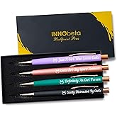 InnoBeta Owl Gifts for Owl Lovers for Women & Girls, Ballpoint Pen Set of 4, Perfect for Birthday, Christmas, Mother's Day