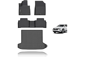KELCSEECS® Floor Mats & Cargo Liner for 2026 2025 2024 2023 2022 Hyundai Tucson(Not Fit Hybrid) All Weather Car Mats Cargo Mat Floor Liners Trunk Mat Hyundai Tucson Trunk Liner Accessories Black