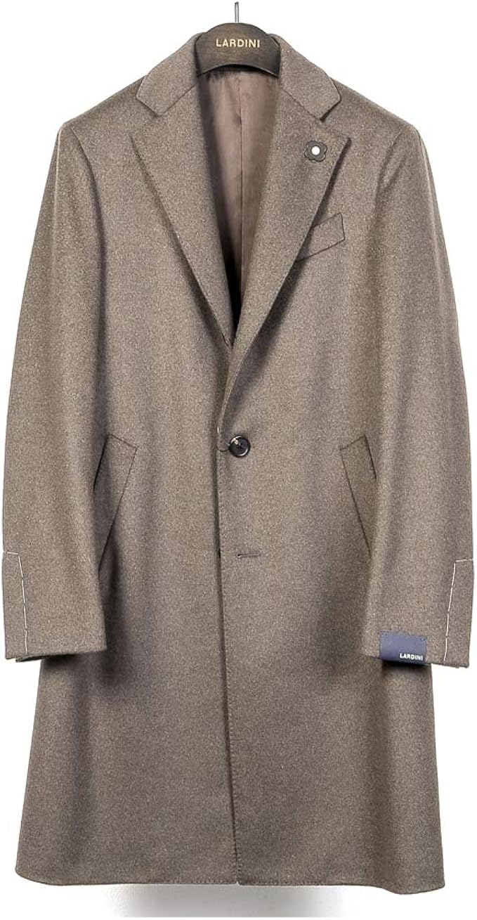 Amazon ラルディーニ Lardini 国内正規品 21aw カシミヤメルトンビーバー3bチェスターコート Jsaq グレイッシュブラウン 44 メンズ コート ジャケット 通販