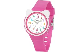Juboos Kids Watch Analog for Boys Girls Toddler, 3ATM Waterproof Wirstwatch Learning Time and Easy to Read