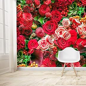 Wall Mural Booming Flowers Removable Self-Adhesive Large Wallpaper - 66x96 inches