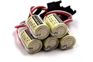 ELXJAR (5-Pack) 3V 1100mAh 1747-BA Replacement PLC Battery for FDK CR14250SE, AB Allen Bradley 1769-BA, 1756-BA1, A-40063-043-01, TL-2150/C, 1746-BAS, 1747-PT1, SLC-5/01/02/03/04/05, SLC-500 Series Controls