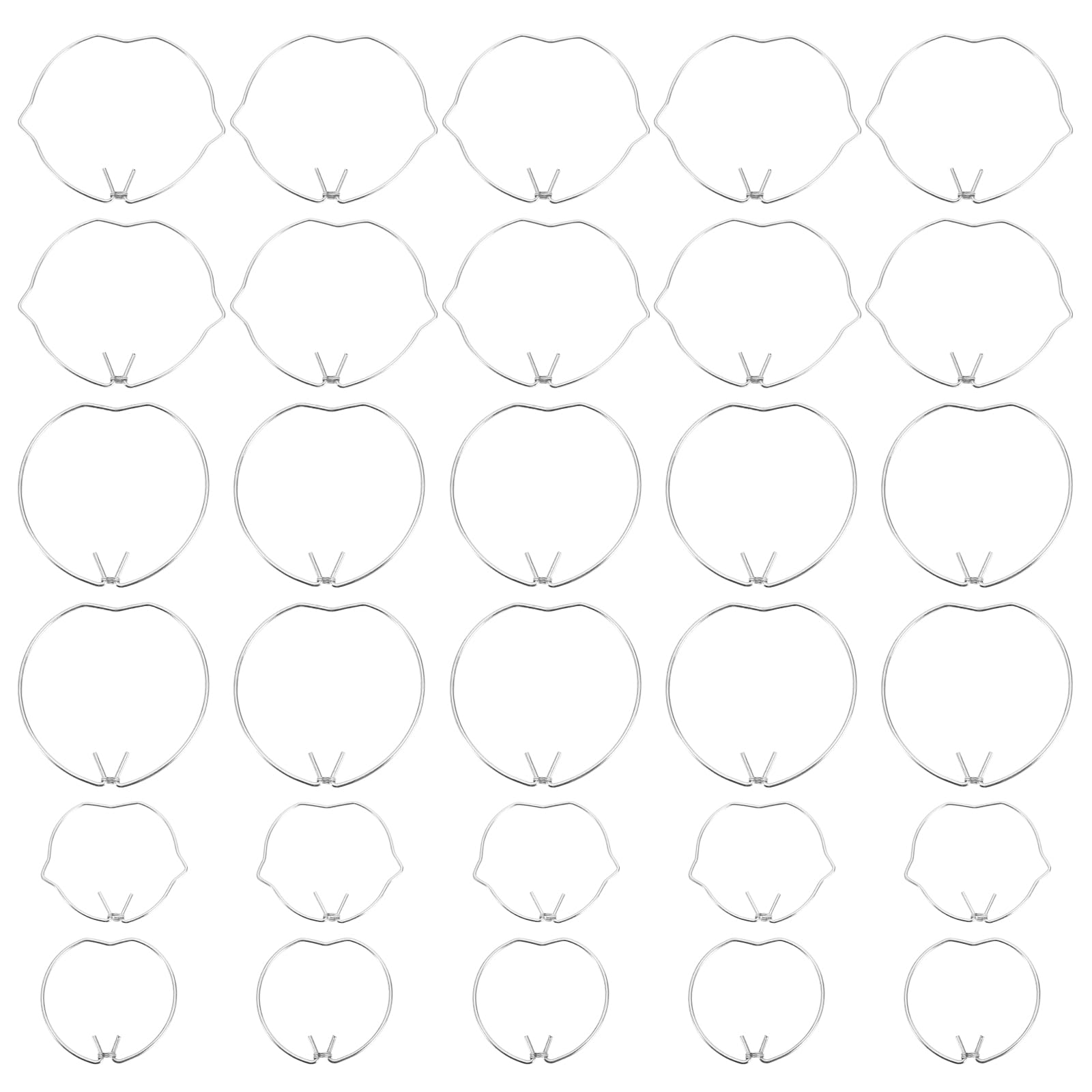 Create idea 30PCS Retaining Spring Rings Clasp for MR16 MR11 Diameter 35mm and 50mm LED Halogen Bulb Holders 2 Shapes 2 Sizes Bulb Fittings or Most Lamps