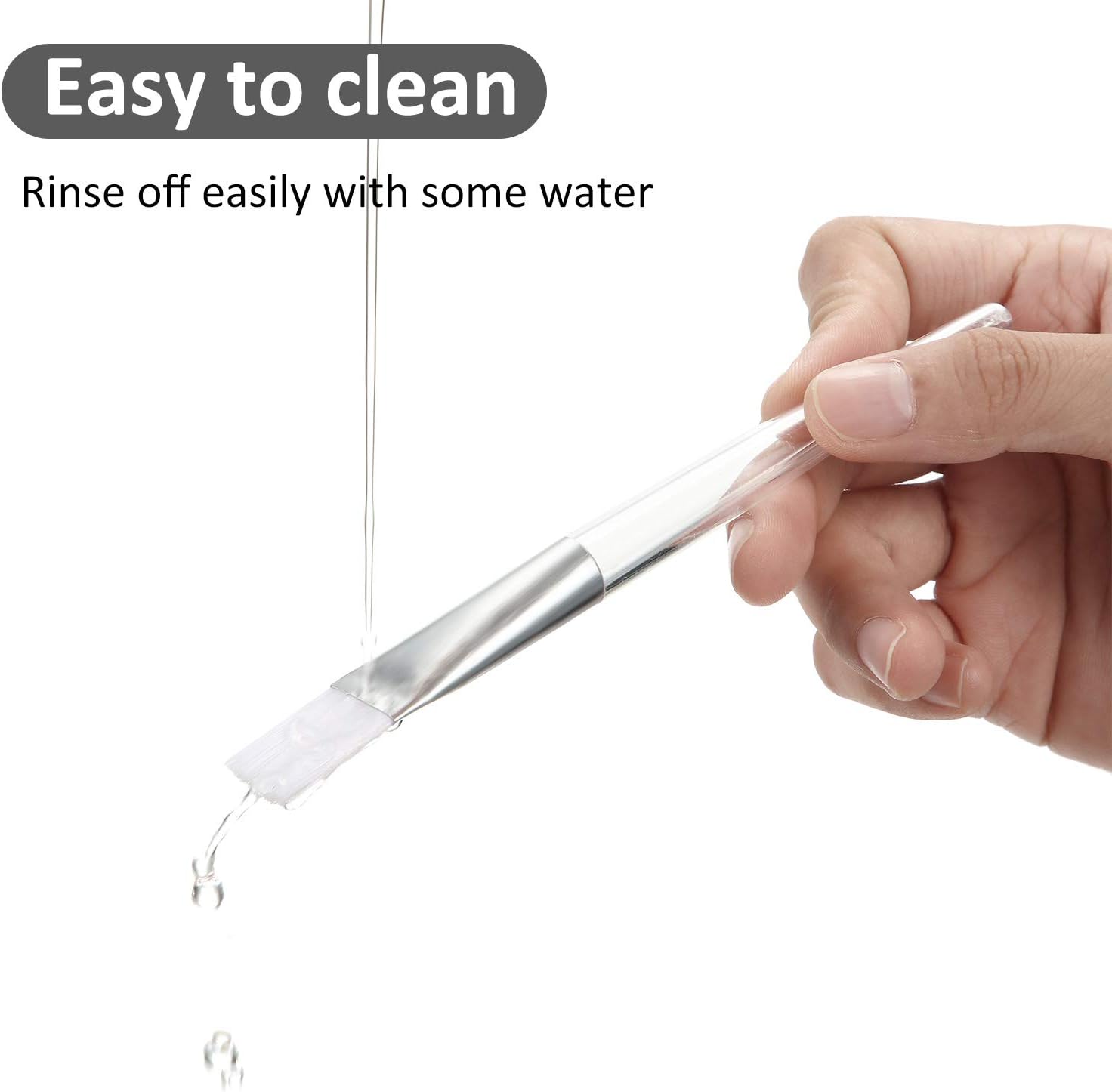 24 Pieces Facial Mask Brush Transparent Face Mask Brush Cosmetic Makeup Brushes Tools for Facial Mask Eye Mask Application and DIY Needs - Image 5