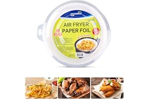 CLEANWRAP Air Fryer Disposable Paper Liners (9.1 * 1.77-90 PCS) | Air Fryer Paper Liners Disposable