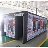6x4m Inflatable Halloween Maze Blow Up Inflatable Haunted House Laser Tag Game( 20x13ftwith Blower)