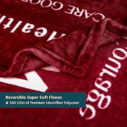 PAVILIA Healing Blanket Fleece, Get Well Soon