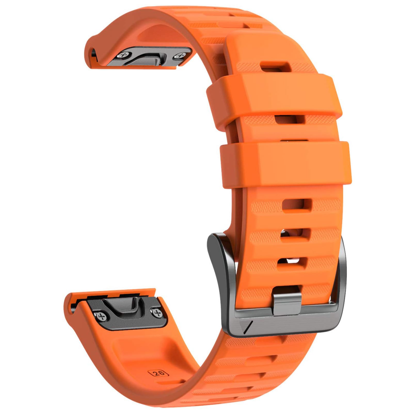 NotoCity Compatible with Garmin Fenix 6x Pro/7x Strap, 26mm Replacement Strap for Garmin Fenix 6x/7x pro/5x/5x Plus, Fenix 3/HR/8 51mm, Instinct 2X, Epix Pro 51mm Silicone(Orange) โ image 1