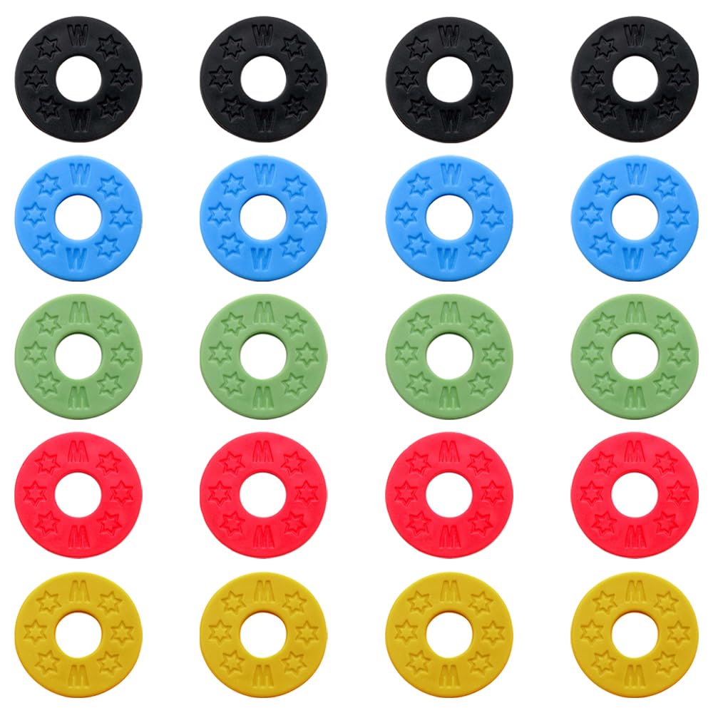 TRKETK 20 Pieces Guitar Strap Locks, Guitar Protector Non-Slip Silicone Rubber Guitar Strap Locks Guitar Strap Holder Guitar Accessories for Guitar Electric Guitar Bass Ukulele