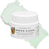 Farmacy Makeup Remover Cleansing Balm - Green Clean Waterproof Makeup Remover Balm + Oil Cleanser for Face - Gently Melts Make Up + SPF - Hydrates + Softens Skin with Super Greens + Papaya (50ml)